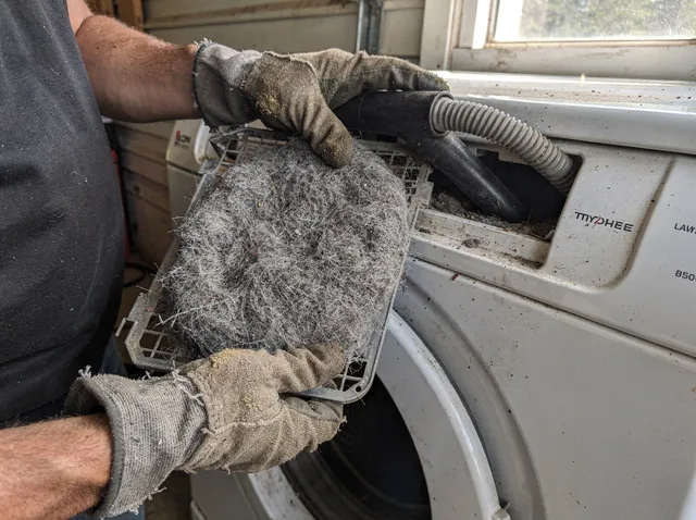 Cleaning Dryer Lint Trap in East Bridgewater