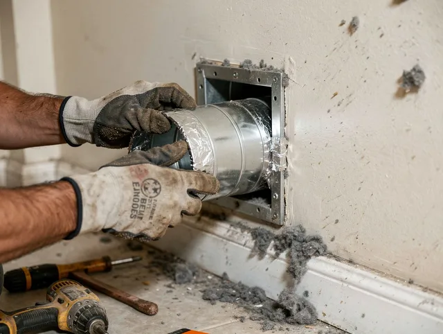 Professional dryer vent repair and installation by East Bridgewater Dryer Vent Cleaning in East Bridgewater